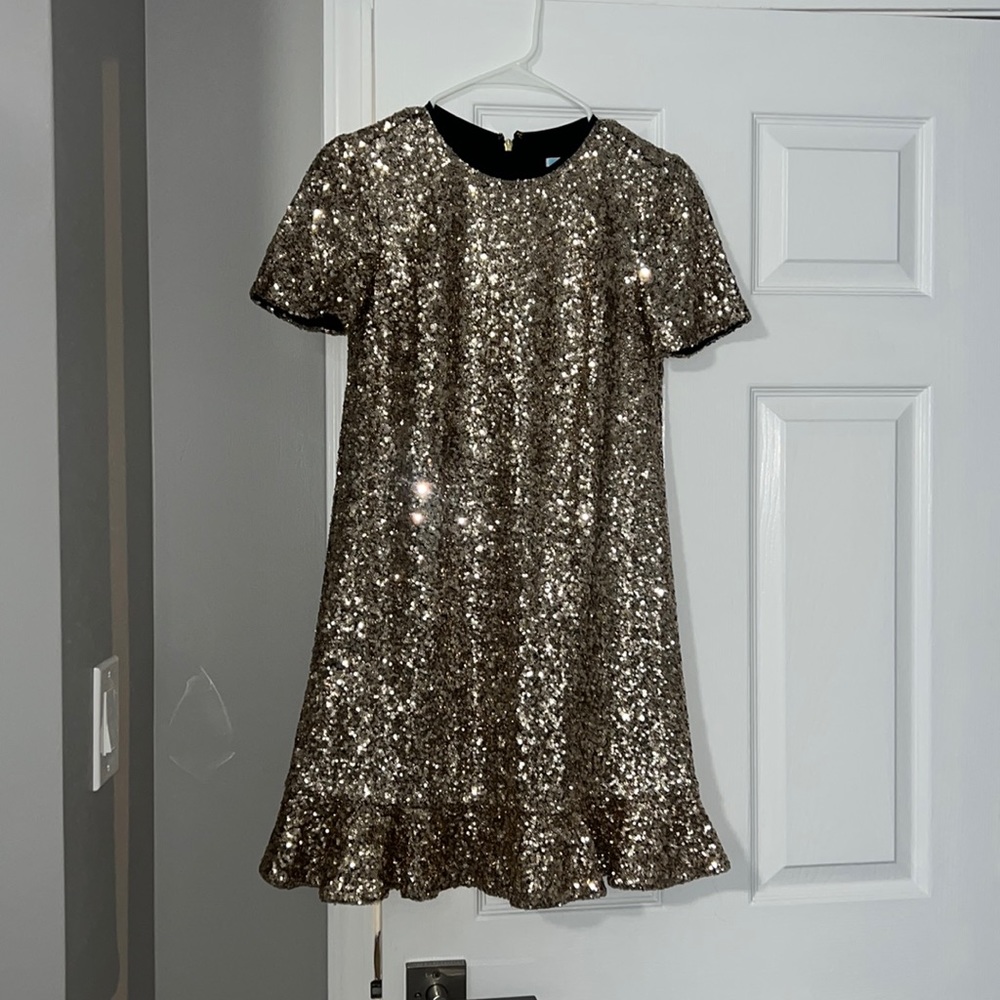 Draper James sequin gold dress